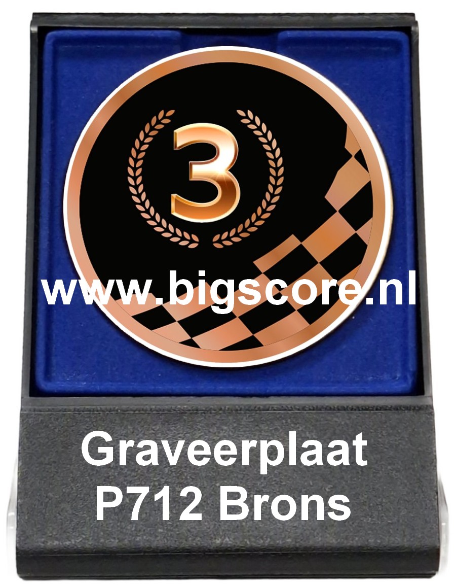 Auto-Motorsport Acryl in medailledoosje Blauw-Zwart G/Z/B